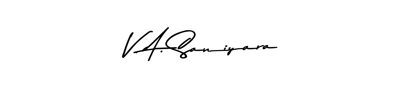 Also You can easily find your signature by using the search form. We will create V. A. Saniyara name handwritten signature images for you free of cost using Asem Kandis PERSONAL USE sign style. V. A. Saniyara signature style 9 images and pictures png