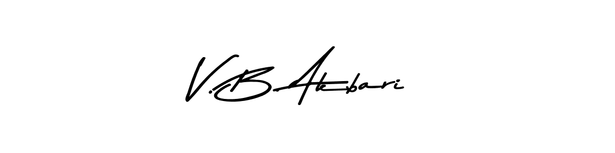 if you are searching for the best signature style for your name V. B. Akbari. so please give up your signature search. here we have designed multiple signature styles  using Asem Kandis PERSONAL USE. V. B. Akbari signature style 9 images and pictures png