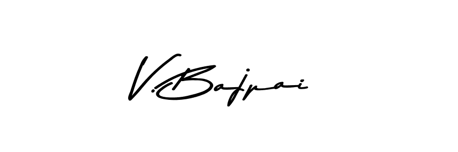 if you are searching for the best signature style for your name V. Bajpai. so please give up your signature search. here we have designed multiple signature styles  using Asem Kandis PERSONAL USE. V. Bajpai signature style 9 images and pictures png