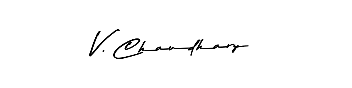 Use a signature maker to create a handwritten signature online. With this signature software, you can design (Asem Kandis PERSONAL USE) your own signature for name V. Chaudhary. V. Chaudhary signature style 9 images and pictures png