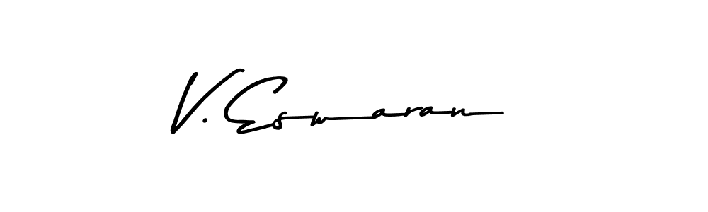 Design your own signature with our free online signature maker. With this signature software, you can create a handwritten (Asem Kandis PERSONAL USE) signature for name V. Eswaran. V. Eswaran signature style 9 images and pictures png