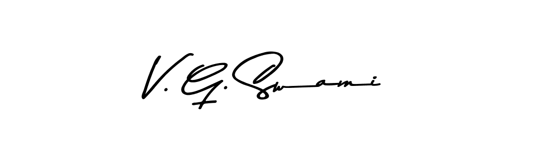 The best way (Asem Kandis PERSONAL USE) to make a short signature is to pick only two or three words in your name. The name V. G. Swami include a total of six letters. For converting this name. V. G. Swami signature style 9 images and pictures png