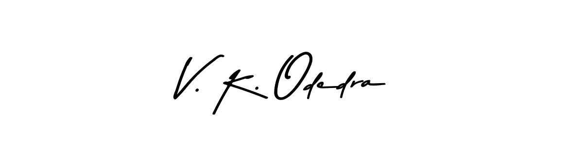Make a beautiful signature design for name V. K. Odedra. With this signature (Asem Kandis PERSONAL USE) style, you can create a handwritten signature for free. V. K. Odedra signature style 9 images and pictures png