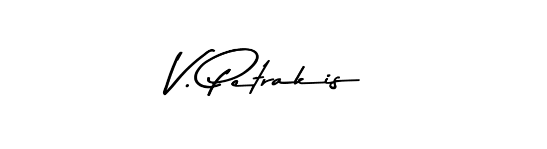 Use a signature maker to create a handwritten signature online. With this signature software, you can design (Asem Kandis PERSONAL USE) your own signature for name V. Petrakis. V. Petrakis signature style 9 images and pictures png
