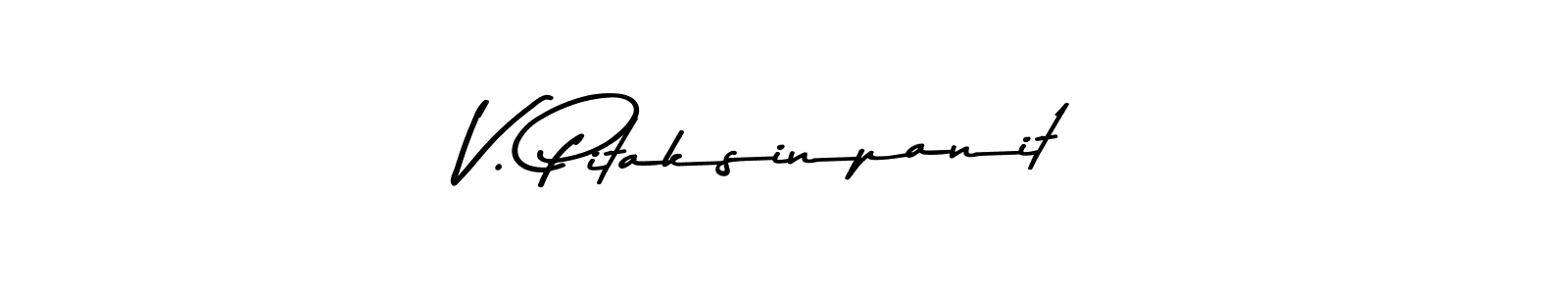 Use a signature maker to create a handwritten signature online. With this signature software, you can design (Asem Kandis PERSONAL USE) your own signature for name V. Pitaksinpanit. V. Pitaksinpanit signature style 9 images and pictures png