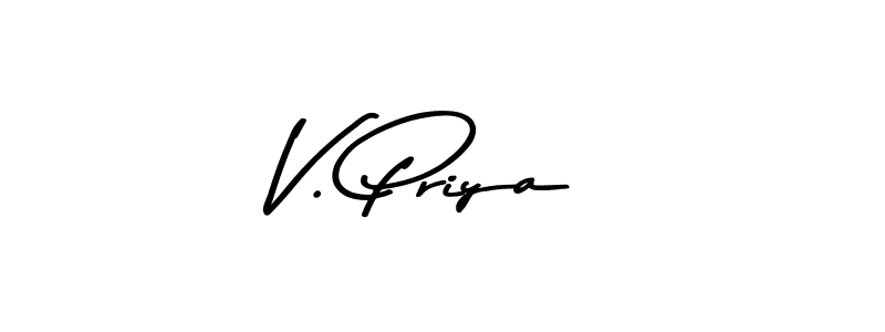 Use a signature maker to create a handwritten signature online. With this signature software, you can design (Asem Kandis PERSONAL USE) your own signature for name V. Priya. V. Priya signature style 9 images and pictures png