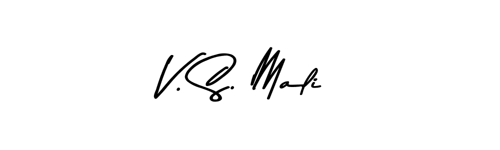 Make a beautiful signature design for name V. S. Mali. With this signature (Asem Kandis PERSONAL USE) style, you can create a handwritten signature for free. V. S. Mali signature style 9 images and pictures png