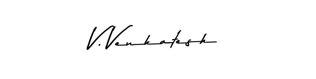 The best way (Asem Kandis PERSONAL USE) to make a short signature is to pick only two or three words in your name. The name V. Venkatesh include a total of six letters. For converting this name. V. Venkatesh signature style 9 images and pictures png