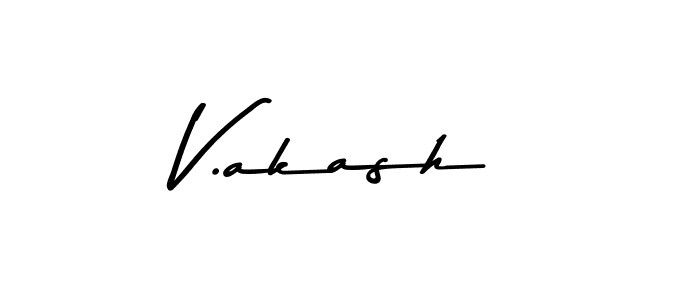 How to make V.akash signature? Asem Kandis PERSONAL USE is a professional autograph style. Create handwritten signature for V.akash name. V.akash signature style 9 images and pictures png