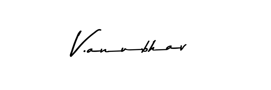 Use a signature maker to create a handwritten signature online. With this signature software, you can design (Asem Kandis PERSONAL USE) your own signature for name V.anubhav. V.anubhav signature style 9 images and pictures png