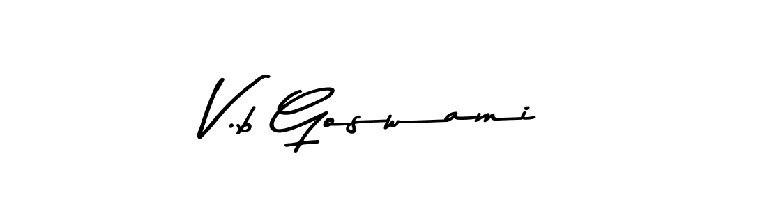 You should practise on your own different ways (Asem Kandis PERSONAL USE) to write your name (V.b Goswami) in signature. don't let someone else do it for you. V.b Goswami signature style 9 images and pictures png