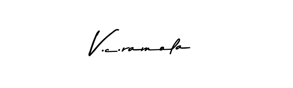 V.c.ramola stylish signature style. Best Handwritten Sign (Asem Kandis PERSONAL USE) for my name. Handwritten Signature Collection Ideas for my name V.c.ramola. V.c.ramola signature style 9 images and pictures png