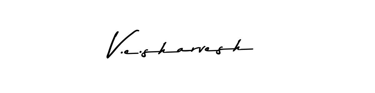 Design your own signature with our free online signature maker. With this signature software, you can create a handwritten (Asem Kandis PERSONAL USE) signature for name V.e.sharvesh. V.e.sharvesh signature style 9 images and pictures png
