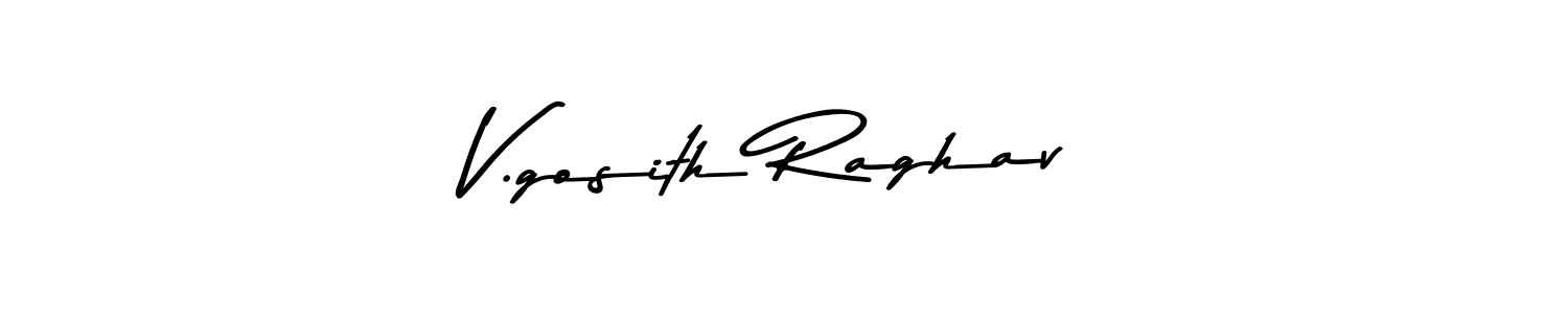 Similarly Asem Kandis PERSONAL USE is the best handwritten signature design. Signature creator online .You can use it as an online autograph creator for name V.gosith Raghav. V.gosith Raghav signature style 9 images and pictures png