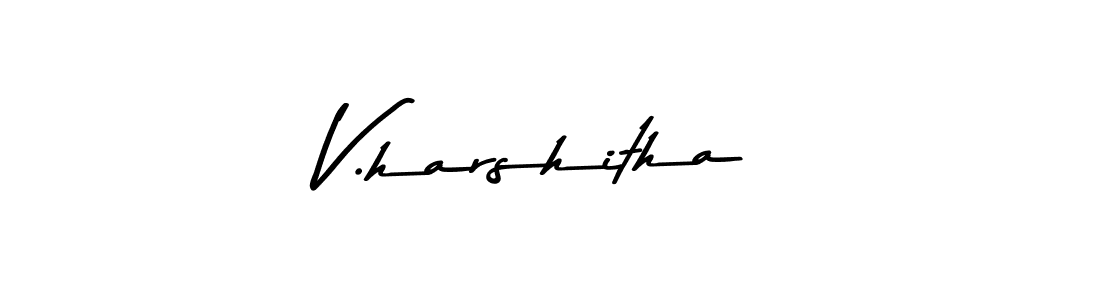 Use a signature maker to create a handwritten signature online. With this signature software, you can design (Asem Kandis PERSONAL USE) your own signature for name V.harshitha. V.harshitha signature style 9 images and pictures png