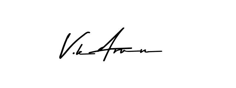 Also we have V.k Arun name is the best signature style. Create professional handwritten signature collection using Asem Kandis PERSONAL USE autograph style. V.k Arun signature style 9 images and pictures png
