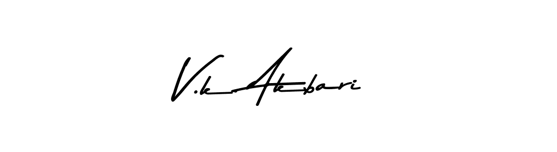 Asem Kandis PERSONAL USE is a professional signature style that is perfect for those who want to add a touch of class to their signature. It is also a great choice for those who want to make their signature more unique. Get V.k. Akbari name to fancy signature for free. V.k. Akbari signature style 9 images and pictures png