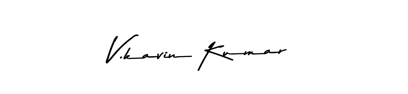 Use a signature maker to create a handwritten signature online. With this signature software, you can design (Asem Kandis PERSONAL USE) your own signature for name V.kavin Kumar. V.kavin Kumar signature style 9 images and pictures png