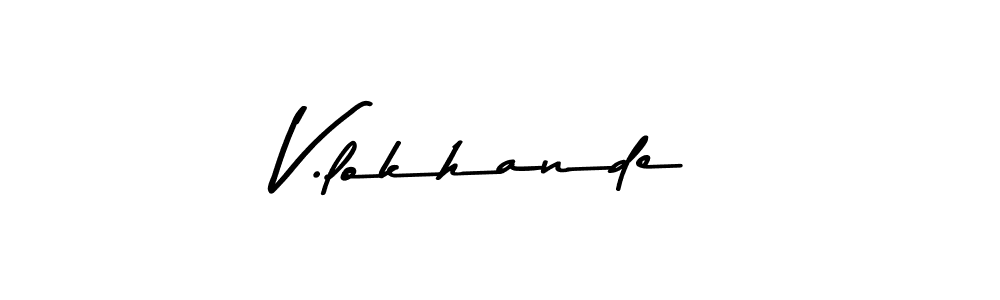 Here are the top 10 professional signature styles for the name V.lokhande. These are the best autograph styles you can use for your name. V.lokhande signature style 9 images and pictures png