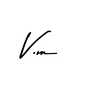 How to make V.m name signature. Use Asem Kandis PERSONAL USE style for creating short signs online. This is the latest handwritten sign. V.m signature style 9 images and pictures png