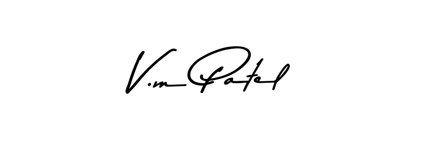 How to make V.m Patel signature? Asem Kandis PERSONAL USE is a professional autograph style. Create handwritten signature for V.m Patel name. V.m Patel signature style 9 images and pictures png