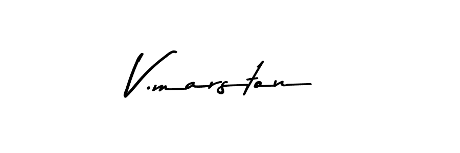 Make a beautiful signature design for name V.marston. With this signature (Asem Kandis PERSONAL USE) style, you can create a handwritten signature for free. V.marston signature style 9 images and pictures png