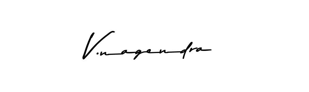 Use a signature maker to create a handwritten signature online. With this signature software, you can design (Asem Kandis PERSONAL USE) your own signature for name V.nagendra. V.nagendra signature style 9 images and pictures png
