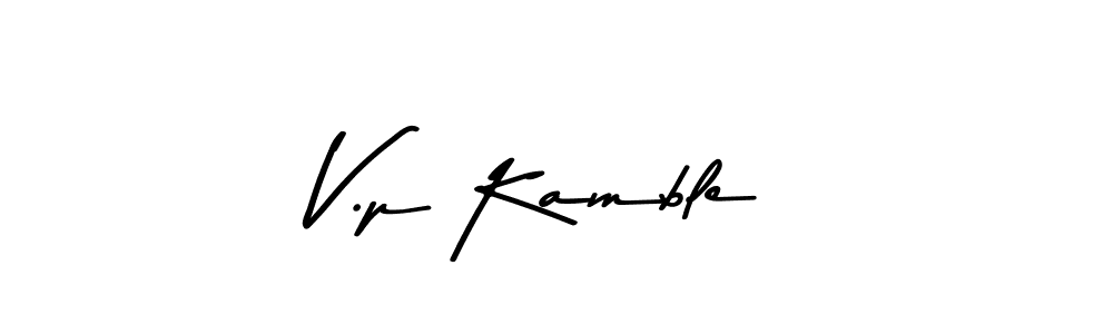 How to make V.p Kamble signature? Asem Kandis PERSONAL USE is a professional autograph style. Create handwritten signature for V.p Kamble name. V.p Kamble signature style 9 images and pictures png