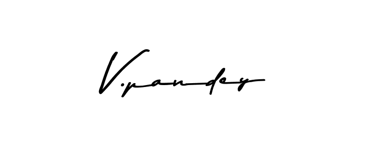 Also we have V.pandey name is the best signature style. Create professional handwritten signature collection using Asem Kandis PERSONAL USE autograph style. V.pandey signature style 9 images and pictures png