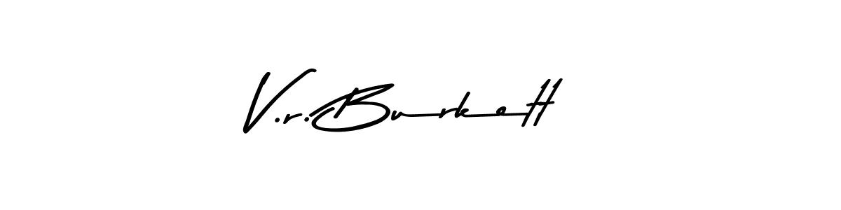 if you are searching for the best signature style for your name V.r. Burkett. so please give up your signature search. here we have designed multiple signature styles  using Asem Kandis PERSONAL USE. V.r. Burkett signature style 9 images and pictures png