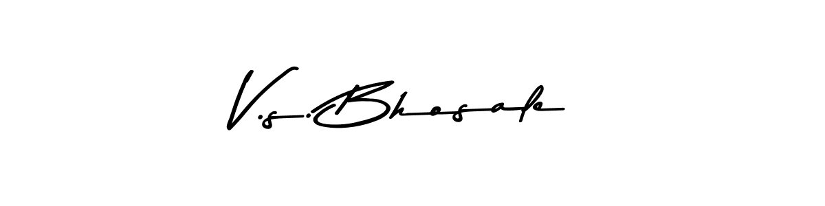 Design your own signature with our free online signature maker. With this signature software, you can create a handwritten (Asem Kandis PERSONAL USE) signature for name V.s. Bhosale. V.s. Bhosale signature style 9 images and pictures png