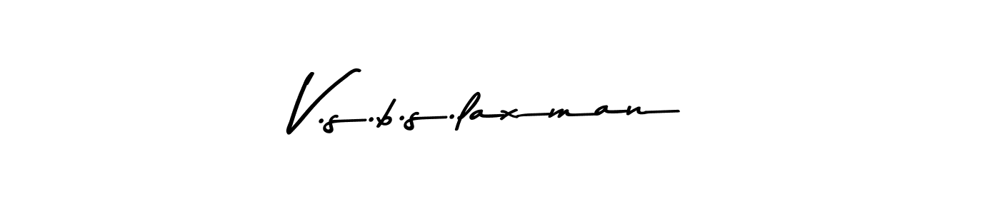 Design your own signature with our free online signature maker. With this signature software, you can create a handwritten (Asem Kandis PERSONAL USE) signature for name V.s.b.s.laxman. V.s.b.s.laxman signature style 9 images and pictures png