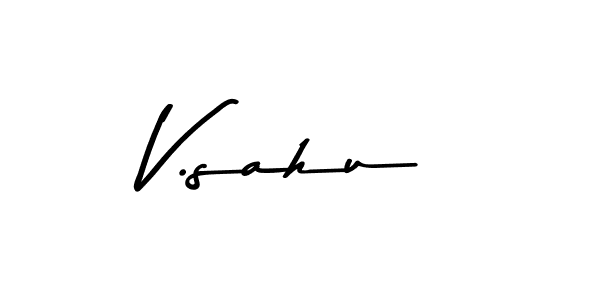 How to make V.sahu signature? Asem Kandis PERSONAL USE is a professional autograph style. Create handwritten signature for V.sahu name. V.sahu signature style 9 images and pictures png