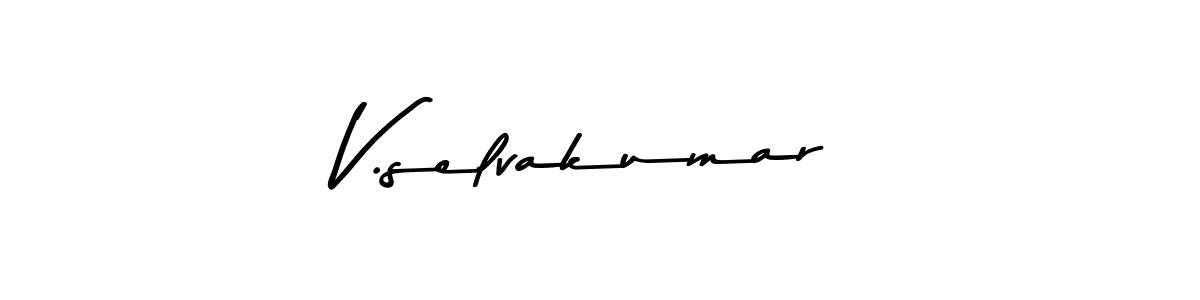 Make a beautiful signature design for name V.selvakumar. With this signature (Asem Kandis PERSONAL USE) style, you can create a handwritten signature for free. V.selvakumar signature style 9 images and pictures png