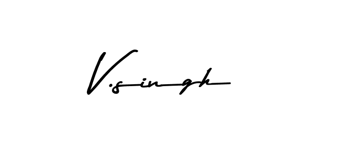 Also You can easily find your signature by using the search form. We will create V.singh name handwritten signature images for you free of cost using Asem Kandis PERSONAL USE sign style. V.singh signature style 9 images and pictures png