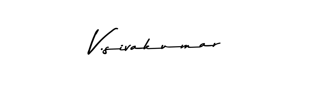 Create a beautiful signature design for name V.sivakumar. With this signature (Asem Kandis PERSONAL USE) fonts, you can make a handwritten signature for free. V.sivakumar signature style 9 images and pictures png