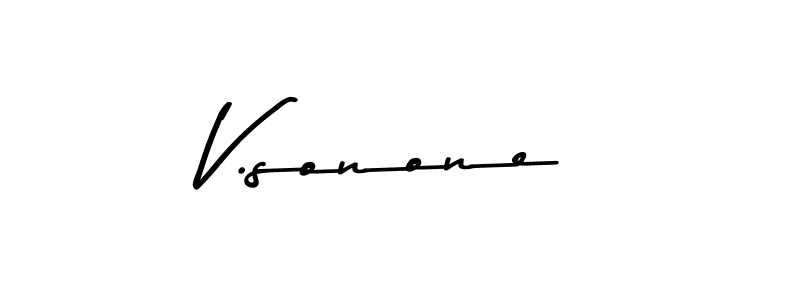 Similarly Asem Kandis PERSONAL USE is the best handwritten signature design. Signature creator online .You can use it as an online autograph creator for name V.sonone. V.sonone signature style 9 images and pictures png