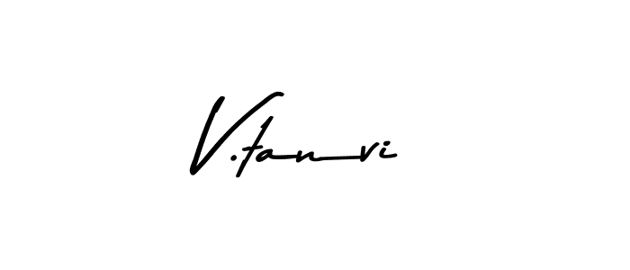 How to make V.tanvi signature? Asem Kandis PERSONAL USE is a professional autograph style. Create handwritten signature for V.tanvi name. V.tanvi signature style 9 images and pictures png