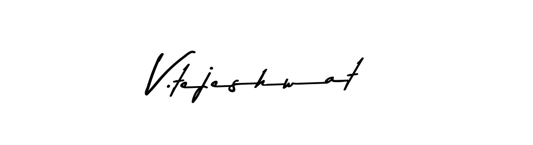 Use a signature maker to create a handwritten signature online. With this signature software, you can design (Asem Kandis PERSONAL USE) your own signature for name V.tejeshwat. V.tejeshwat signature style 9 images and pictures png