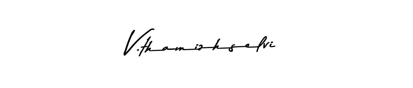 How to make V.thamizhselvi signature? Asem Kandis PERSONAL USE is a professional autograph style. Create handwritten signature for V.thamizhselvi name. V.thamizhselvi signature style 9 images and pictures png