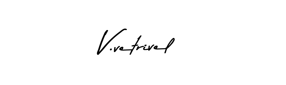 How to make V.vetrivel signature? Asem Kandis PERSONAL USE is a professional autograph style. Create handwritten signature for V.vetrivel name. V.vetrivel signature style 9 images and pictures png