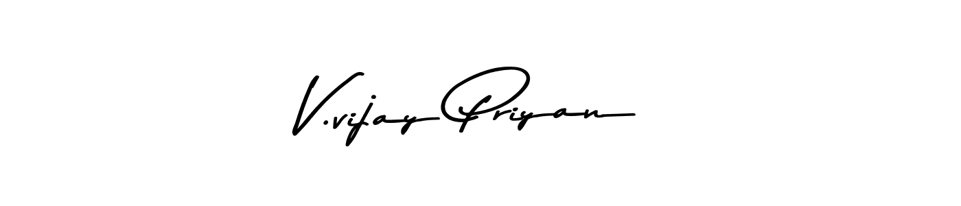 Design your own signature with our free online signature maker. With this signature software, you can create a handwritten (Asem Kandis PERSONAL USE) signature for name V.vijay Priyan. V.vijay Priyan signature style 9 images and pictures png