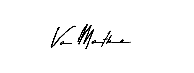 How to make Va Mathe name signature. Use Asem Kandis PERSONAL USE style for creating short signs online. This is the latest handwritten sign. Va Mathe signature style 9 images and pictures png