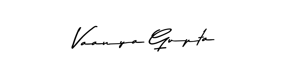 Make a beautiful signature design for name Vaanya Gupta. With this signature (Asem Kandis PERSONAL USE) style, you can create a handwritten signature for free. Vaanya Gupta signature style 9 images and pictures png