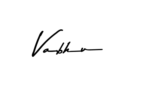 Create a beautiful signature design for name Vabhu. With this signature (Asem Kandis PERSONAL USE) fonts, you can make a handwritten signature for free. Vabhu signature style 9 images and pictures png