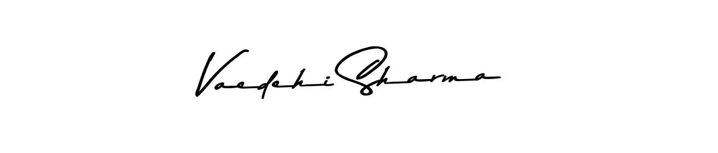 Create a beautiful signature design for name Vaedehi Sharma. With this signature (Asem Kandis PERSONAL USE) fonts, you can make a handwritten signature for free. Vaedehi Sharma signature style 9 images and pictures png