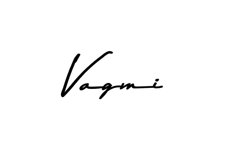 Create a beautiful signature design for name Vagmi. With this signature (Asem Kandis PERSONAL USE) fonts, you can make a handwritten signature for free. Vagmi signature style 9 images and pictures png