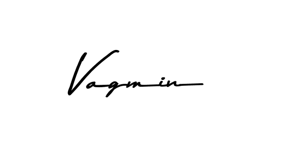 Create a beautiful signature design for name Vagmin. With this signature (Asem Kandis PERSONAL USE) fonts, you can make a handwritten signature for free. Vagmin signature style 9 images and pictures png