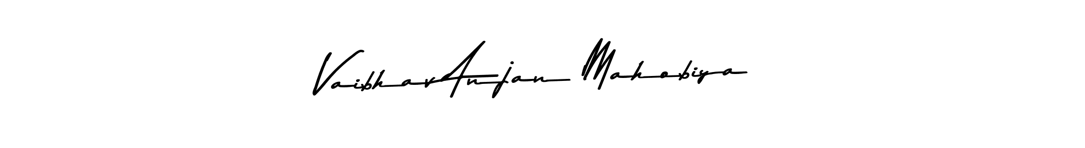 Vaibhav Anjan Mahobiya stylish signature style. Best Handwritten Sign (Asem Kandis PERSONAL USE) for my name. Handwritten Signature Collection Ideas for my name Vaibhav Anjan Mahobiya. Vaibhav Anjan Mahobiya signature style 9 images and pictures png