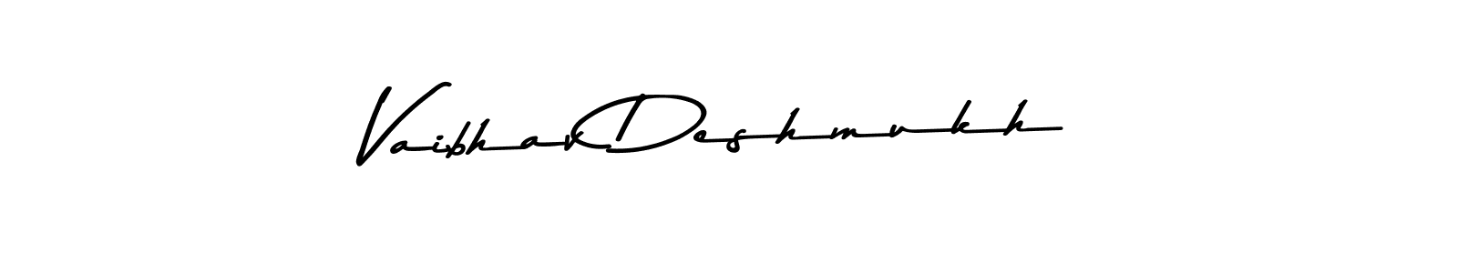 The best way (Asem Kandis PERSONAL USE) to make a short signature is to pick only two or three words in your name. The name Vaibhav Deshmukh include a total of six letters. For converting this name. Vaibhav Deshmukh signature style 9 images and pictures png